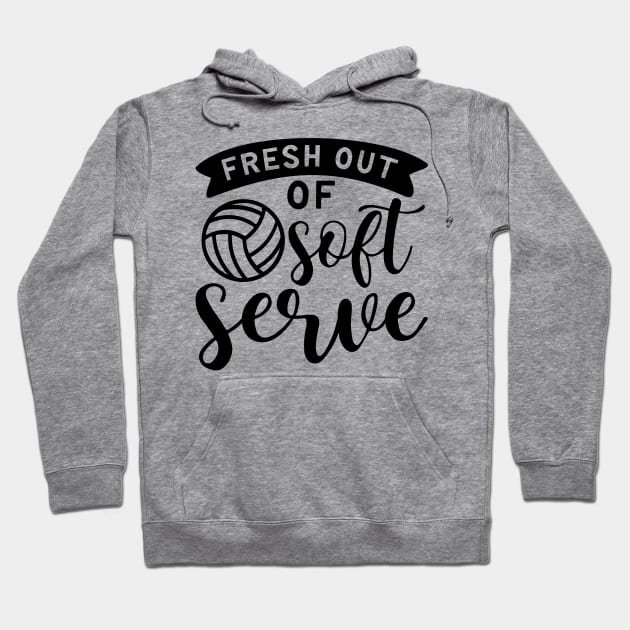 Fresh Out Of Soft Serve Volleyball Hoodie by GlimmerDesigns